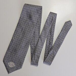 RM Style Harley Davidson Motorcycles‎ Men's Silver Silk Tie
